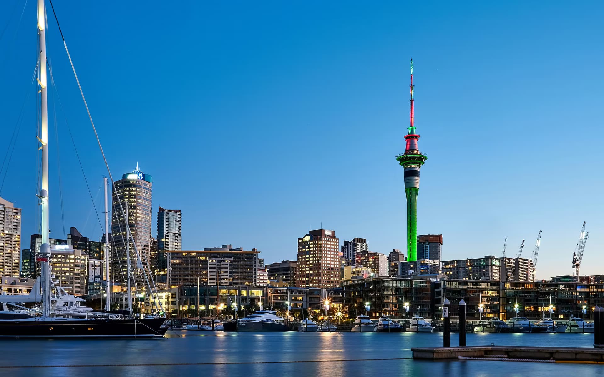 Auckland waterfront and skyline